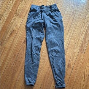 Adidas Gray Joggers with Tapered Fit and Elastic Waist